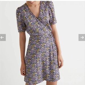 & Other Stories Floral Wrap Mini Dress NWT 0